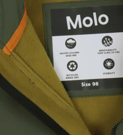 Molo Softshelljakke m. Fleece - Cloudy - Forest Block