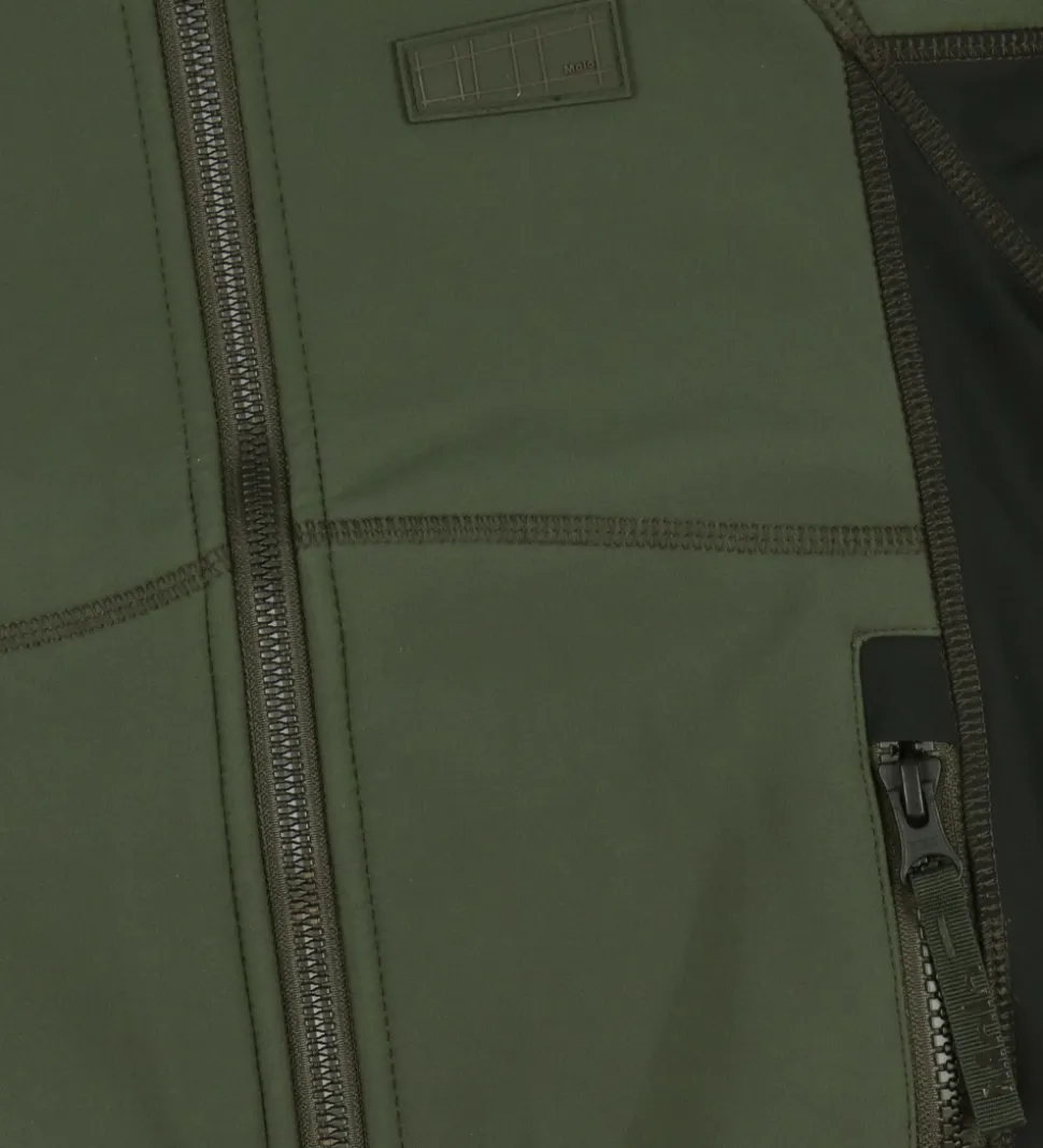 Molo Softshelljakke m. Fleece - Cloudy - Forest Block