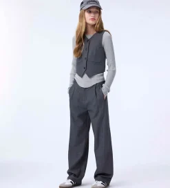 Molo Vest - Hollie - Grey Silver Check