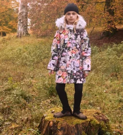 Molo Vinterfrakke - Peace - Flower Art m. Imiteret Pels