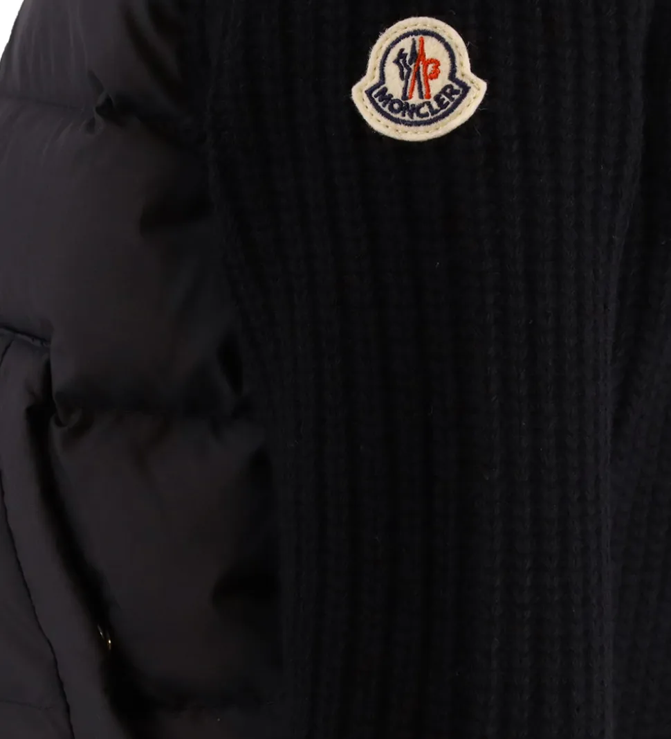 Moncler Cardigan - Uld/Dun - Sort