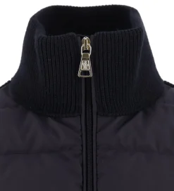 Moncler Cardigan - Uld/Dun - Navy