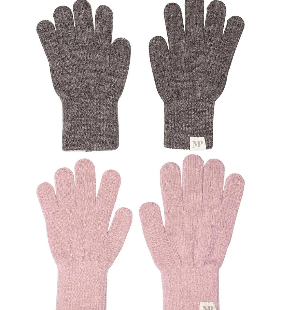 MP Handsker - Uld - Comfy - 2-pak - Mix Denver/Mel Alt Rosa