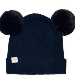 MP Hue - Rib - Strik - Uld - Dark Denim Melange m. Kvaste