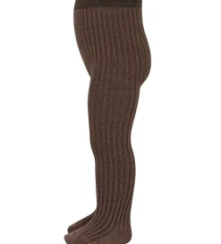 MP Strømpebukser - Uld - Rib - Arien - Brown Melange