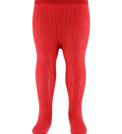 MP Strømpebukser - Uld - Rib - Tomato