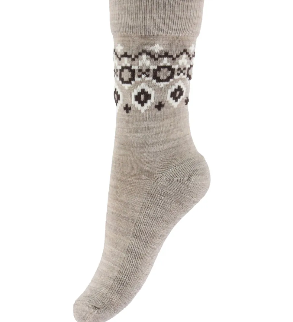 MP Strømper - Uld - Long - Torshavn - Lysebrunmeleret