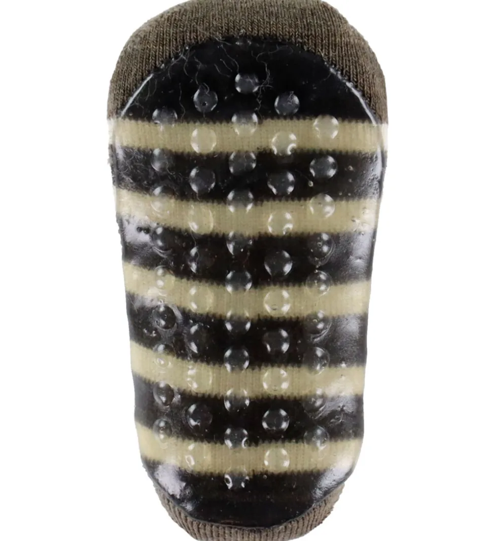 MP Strømper m. Antiskrid - Uld - Elis - Brunmeleret