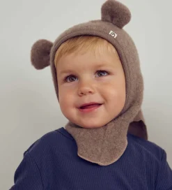 Müsli Elefanthue - 1-lags - Uld - Walnut Melange m. Ører