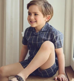 Müsli Skjorte - Check - Night Blue/Cashmere