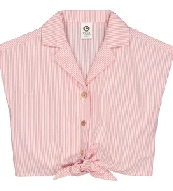 Müsli Skjorte - Seesucker - Crop - Balsam Cream/Bubblegum