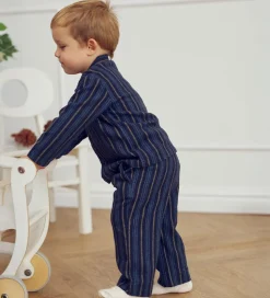 Müsli Skjorte - Stripe - Night Blue/Moss/Stormy Blue