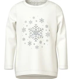Name It Bluse - NmfViparty - Cloud Dancer/Snowflakes