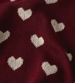 Name It Bluse - Strik - NmfOana - Burgundy/Peyote Heart
