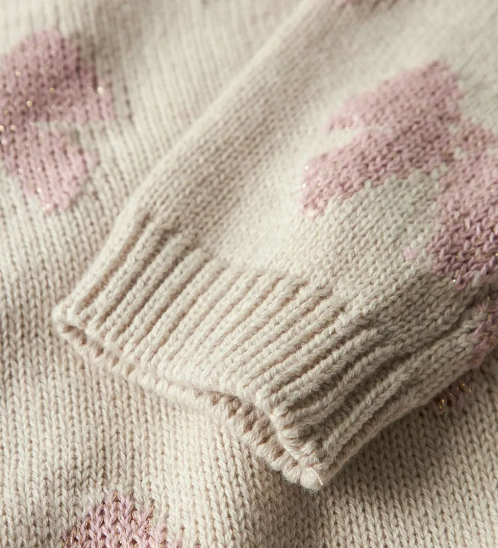 Name It Bluse - Strik - NmfRekka - Peyote Melange m. Sløjfer