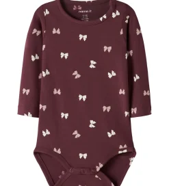 Name It Body l/æ - NbfVandora - Burgundy/Bow
