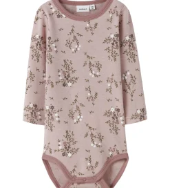 Name It Body l/æ - Uld - NbfWillow - Shadow Gray/Long Flower