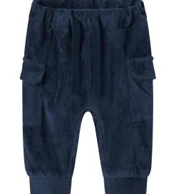 Name It Bukser - Fløjlsvelour - NbmRonny - Navy Blazer