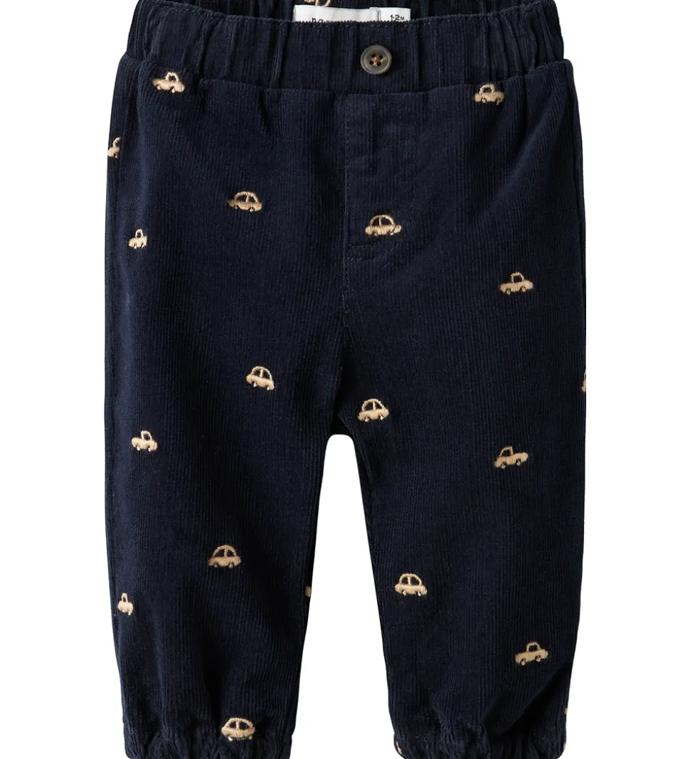 Name It Bukser - Fløjsvelour - NbmBen - Baggy - Navy Blazer