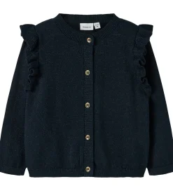 Name It Cardigan - Noos - Strik - NmfAbinne - Blå m. Glitter