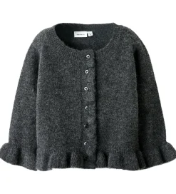 Name It Cardigan - Strik - NmfSupia - Mørkegråmeleret