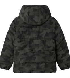 Name It Dynejakke - NkmMeter - Sort m. Refleksprint