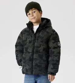 Name It Dynejakke - NkmMeter - Sort m. Refleksprint