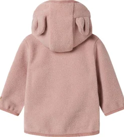 Name It Fleecejakke - NbnMeeko - Woodrose m. Ører