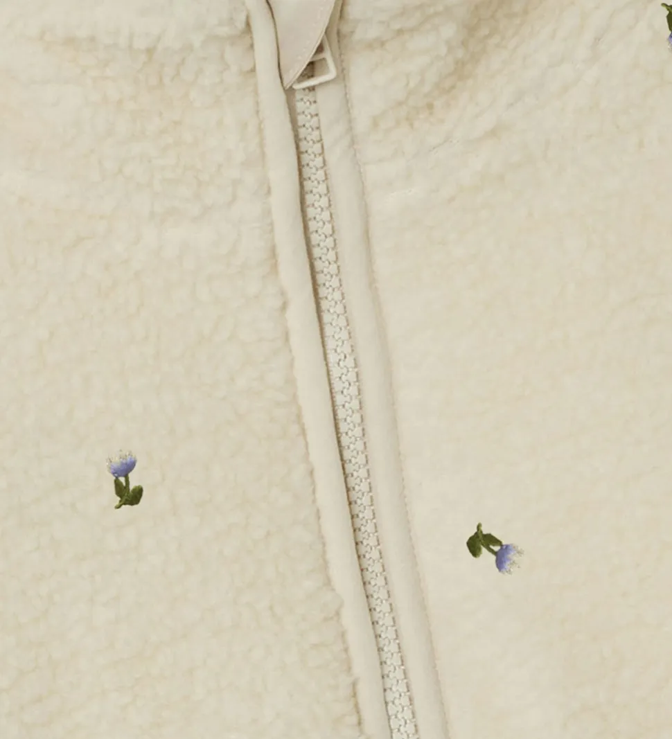 Name It Fleecejakke - Teddy - NmnMagot - Fog/Flower