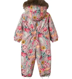 Name It Flyverdragt - Noos - NmfSnow10 - Woodrose/Flower Rabbit