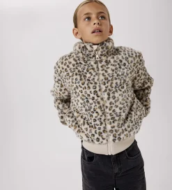 Name It Jakke - Imiteret Pels - NkfMila - Oxford Tan/Leo