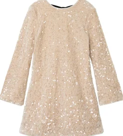 Name It Kjole - NkfRusitta - Jet Stream/Black Bow m. Palietter