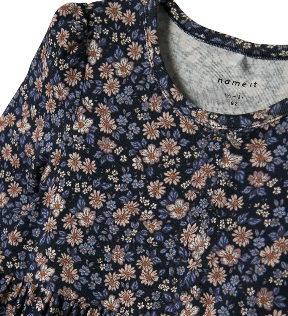 Name It Kjole - NmfOalia - Navy Blazer m. Blomster