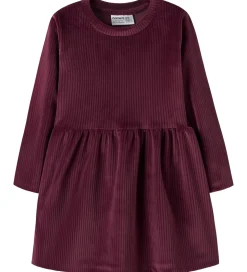 Name It Kjole - NmfVeloa - Velour - Burgundy