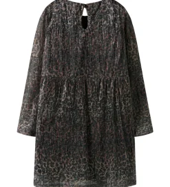 Name It Kjole - Plissé - NkfRisaring - Seal Brown/Leo