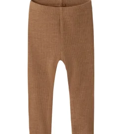 Name It Leggings - Rib - NbnKab - Toasted Coconut/Melange