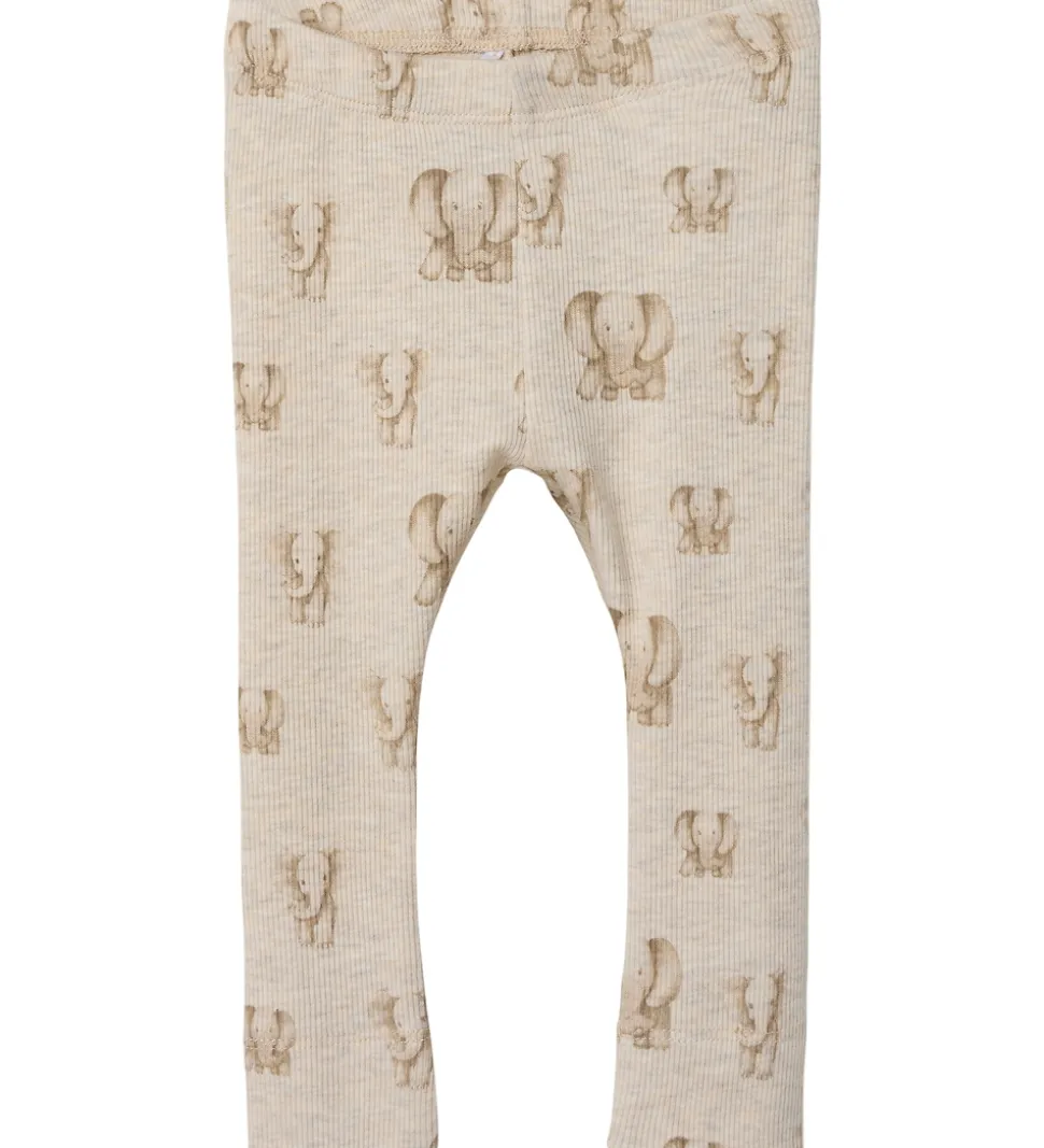 Name It Leggings - Rib - NbnDam - Peyote Melange