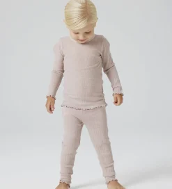 Name It Leggings - Uld/Silke - Rib - NmfWossa - Shadow Gray