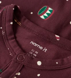 Name It Natdragt - NbnVismas - Burgundy/Xmas AOP