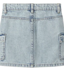 Name It Nederdel - Denim - NkfMillie - Cargo - Light Blue Bleach