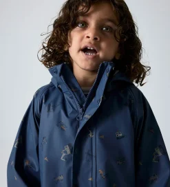 Name It Regntøj m. Seler - NmmDry10 - Vintage Indigo m. Print