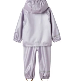 Name It Regntøj m. Seler - NmfDry10 - Metallic - Misty Lilac