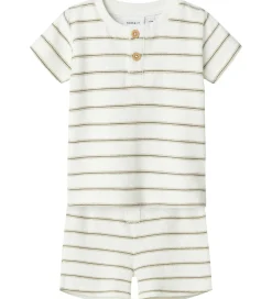 Name It Shortssæt - Shorts/T-shirt - NbnOterry - Cloud Dancer