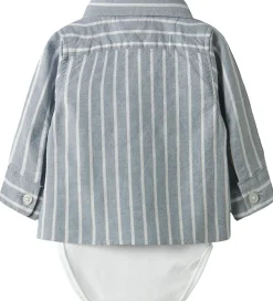 Name It Skjortebody l/æ - NbmRekid - Flint Stone/Thin Stripe - B