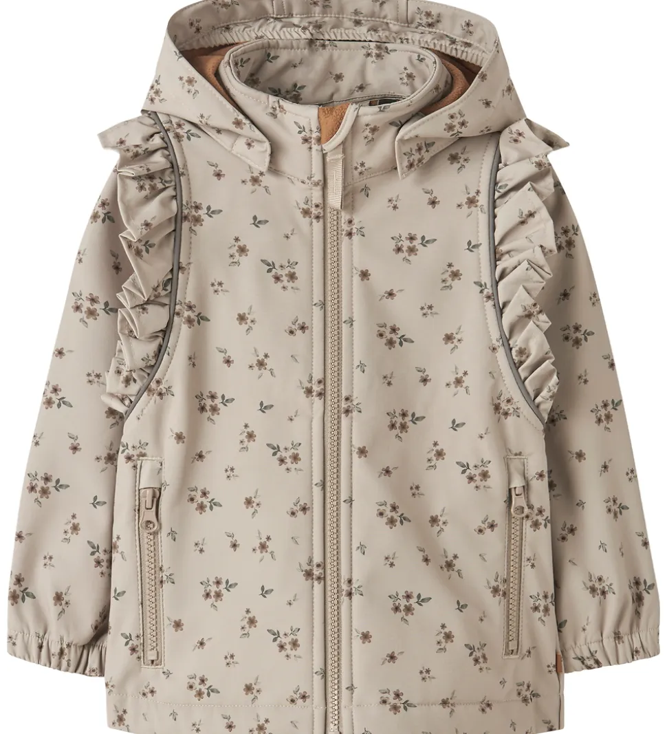 Name It Softshelljakke m. Fleece - NmfAlfa08 - Pure Cashmere/Bou