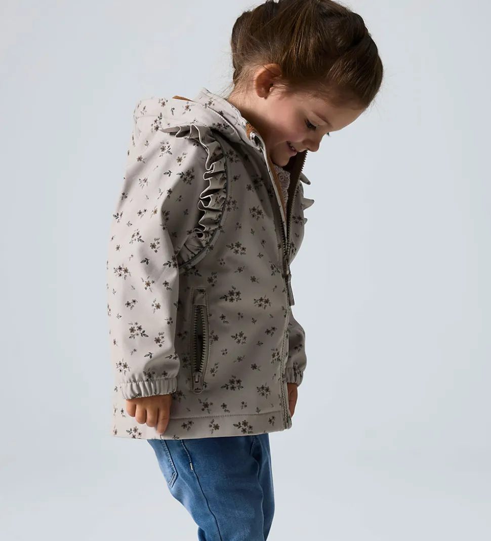 Name It Softshelljakke m. Fleece - NmfAlfa08 - Pure Cashmere/Bou