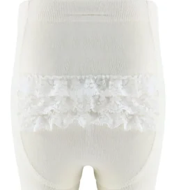 Name It Strømpebukser - NbfOpagna - Cloud Dancer m. Blonder