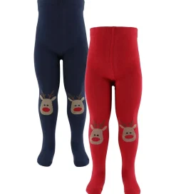 Name It Strømpebukser - NmfVichristmas - 2-pak - Dark Sapphire/J