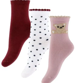 Name It Strømper - NmfRiva - 3-pak - Burgundy