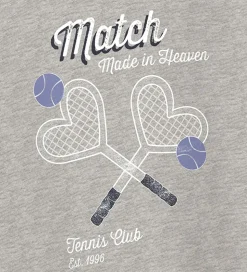 Name It Sweatshirt - NkfVenus - Grey Melange/Heart Rackets